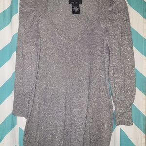 Attention Metallic Knit Top